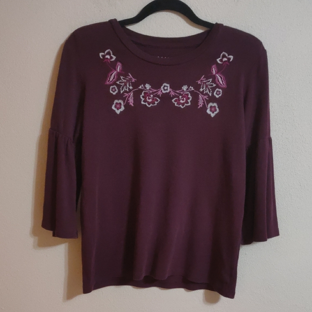 Purple Embellished Blouse
